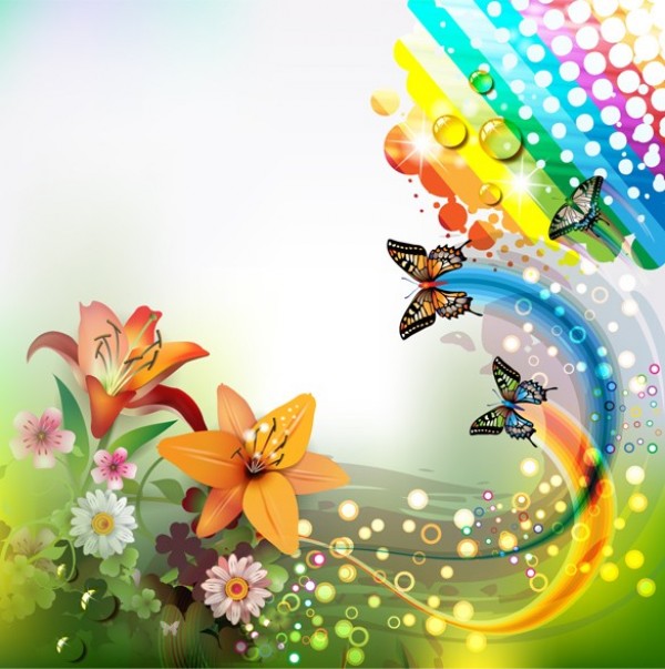 web water drops vector unique ui elements summer stylish rainbow quality original new interface illustrator high quality hi-res HD graphic fresh free download free flowers floral elements download detailed design creative butterfly butterflies bubbles background AI abstract 