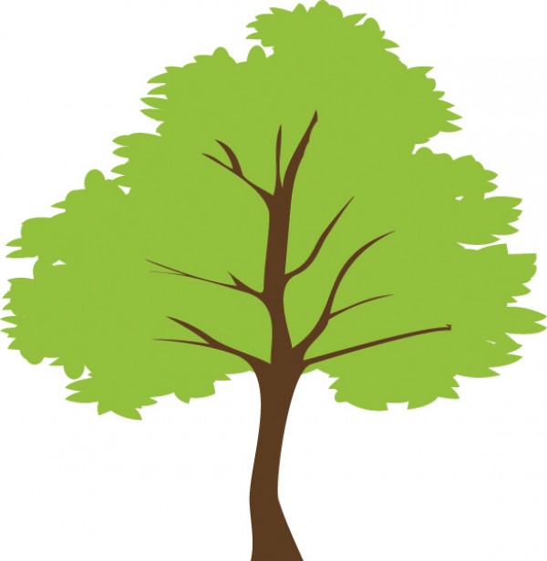 Simple Green Tree Vector Illustration - WeLoveSoLo