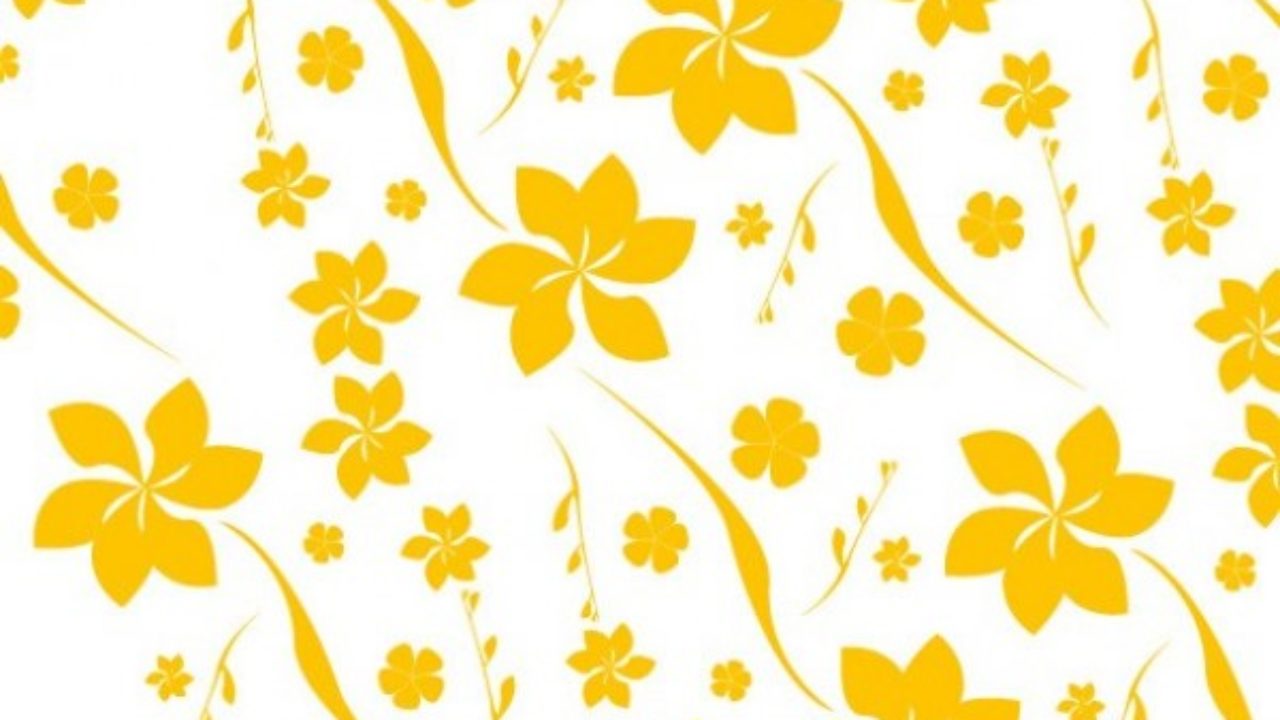 Floral Yellow Background. Seamless Texture With Flowers And Greenery. Light  Yellow Floral Seamless Texture, Waves. Elegance Background, Vector. Royalty  Free SVG, Cliparts, Vectors, and Stock Illustration. Image 45529378.