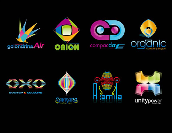 8 Inspiring Logo Shapes Vector Logotypes Set - WeLoveSoLo