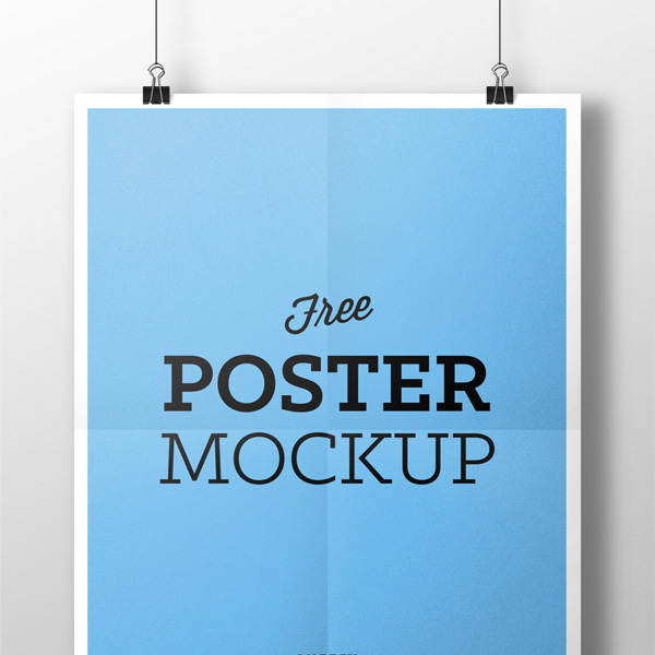 ui elements showcase print mockup poster paper mockup metal clips hanging sign hanging free download free folded download 
