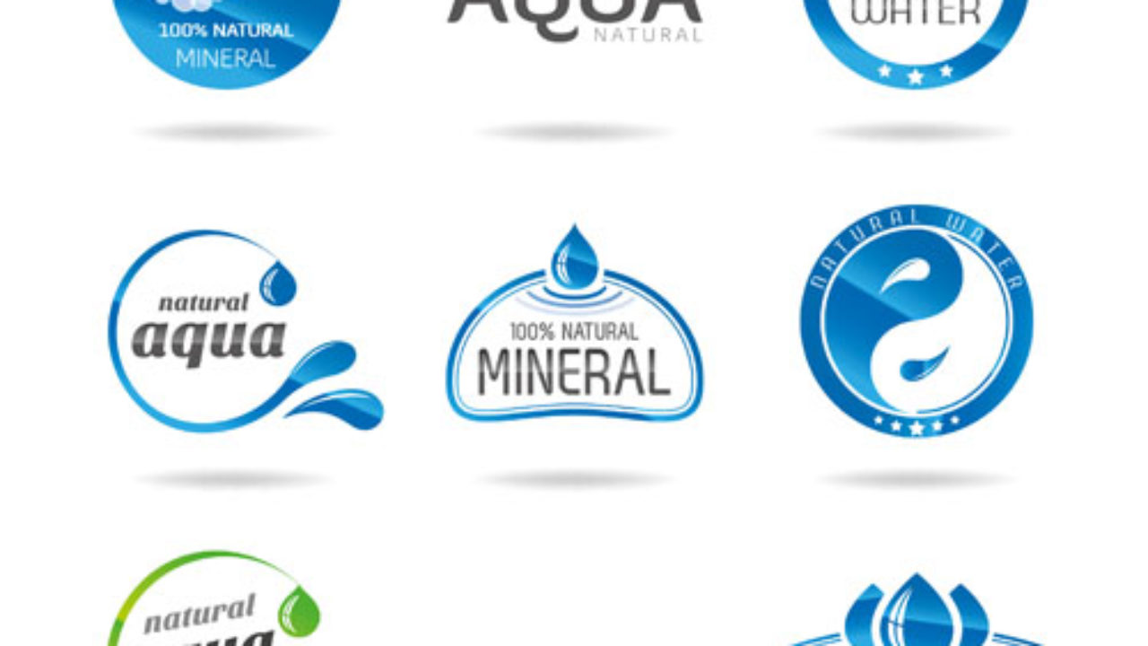 Emblem Water Inscription. Water Logo Vector Text Creative Blue Aqua Splash  With Drops Royalty Free SVG, Cliparts, Vectors, and Stock Illustration.  Image 80227503.