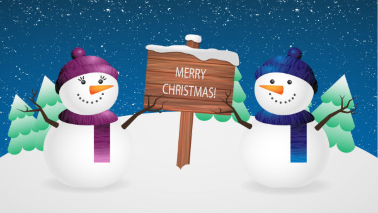 Cute Snowman With Christmas Background Vector Welovesolo