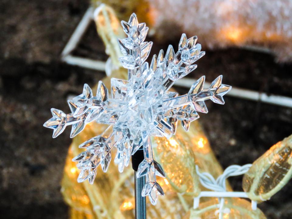 winter snowflake lights glass decorations 