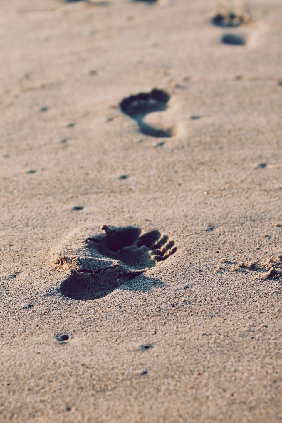 sand footprint beach 