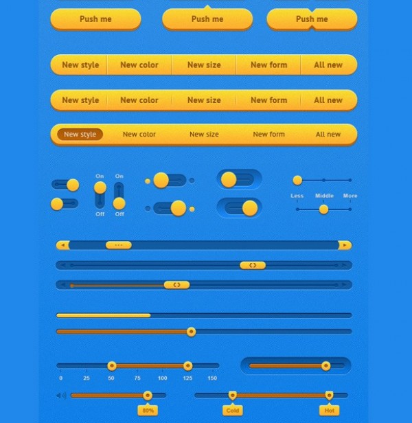 yellow web unique ui kit ui elements ui toggle stylish slider simple search bar quality original new navigation modern interface hi-res HD fresh free download free elements download detailed design creative clean buttons 