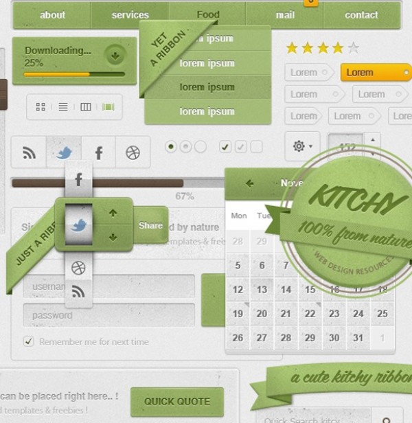 web unique ui set ui kit ui elements ui tooltip toggles tags stylish sticker star rating social icons sliders set search field ribbon restaurant quote quality pack original new navigation nature modern login kitchy kitchen kit interface image slider hi-res HD green fresh free download free elements dropdown download detailed design creative comment form clean calendar buttons badge 