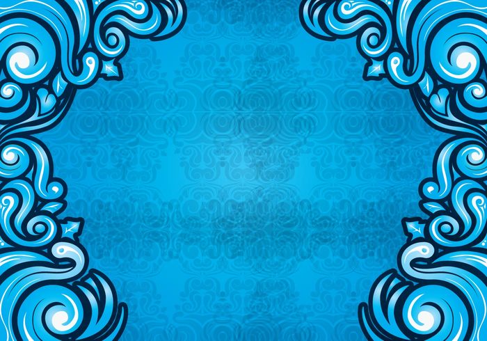 waves wallpaper swirly swirl scenic curves blue backgound backdrop arches 