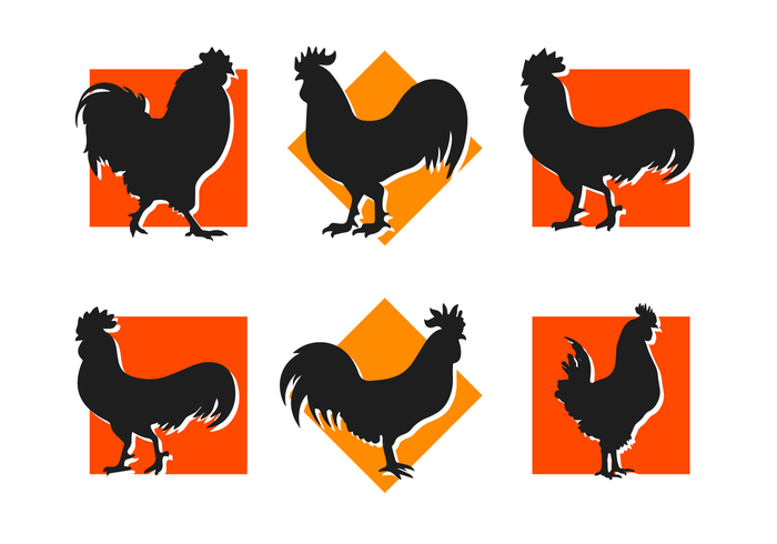 Download Rooster Silhouettes Vector Icons Free 132413 - WeLoveSoLo