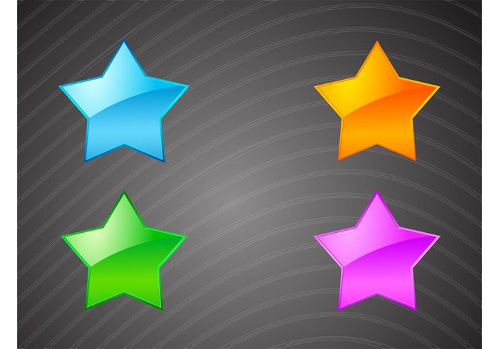 star shiny shape reflection gradient favorite icon famous Fame colorful celebrity bright 
