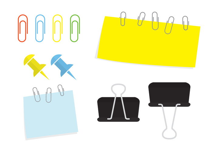 yellow white vector tool thumbtack thumb tack thumb tack sticky stationery stationary school red pushpin push post pins pin paper notes note needle memo isolated illustration icon green cork collection clip bulletin board blue attachment 