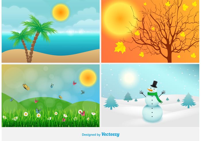 Four Seasons Landscape Illustrations 103721 - WeLoveSoLo
