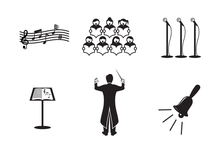 symphony symphonic songbook Sing silhouette set professional person performer performance people orchestral Orchestra Opera musician musical music Maestro instrument icon classical chorus choir black 