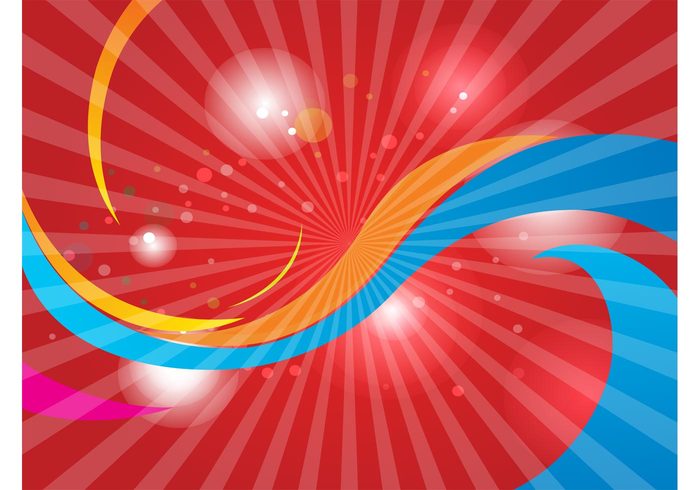 vector elements swoosh swirl streak shine red rays light Intense greeting card Cool backgrounds bright banner abstract 