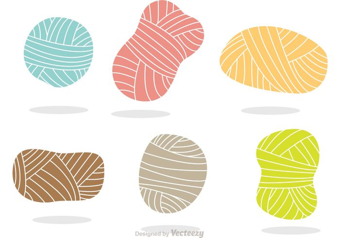 Colorful Yarn Vector Icons - WeLoveSoLo