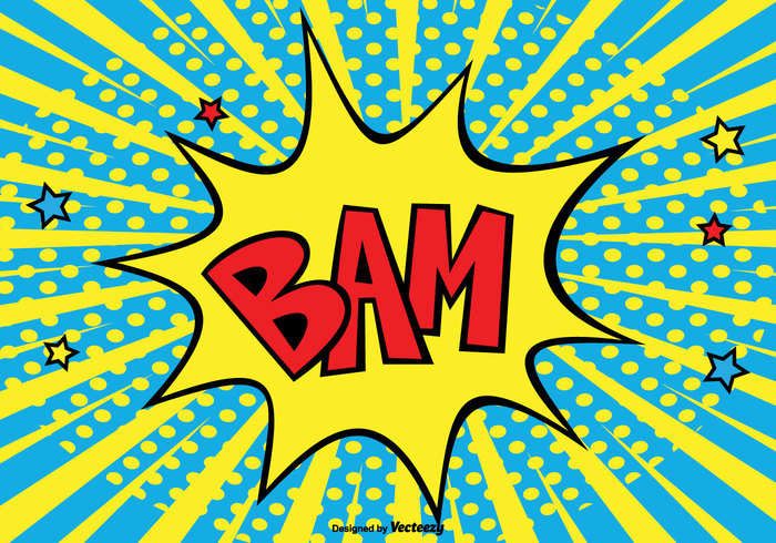 BAM Comic Style Background Illustration - WeLoveSoLo