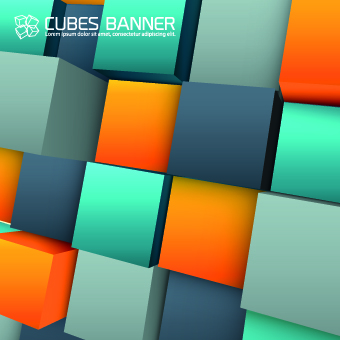 cubes cube colored background vector background 