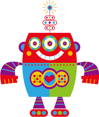 robot colored cartoon 