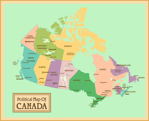 Vintage Style political maps 