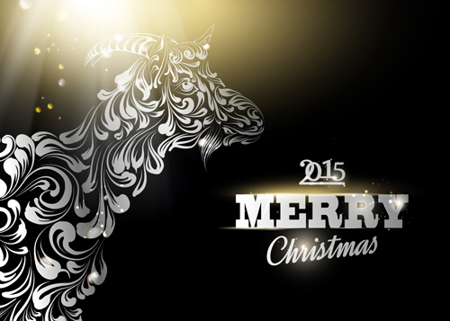 new year goat creative background 2015 