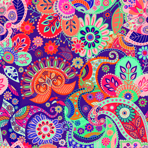 Floral ethnic pattern seamless vector 04 - WeLoveSoLo