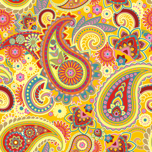 seamless pattern paisley floral 