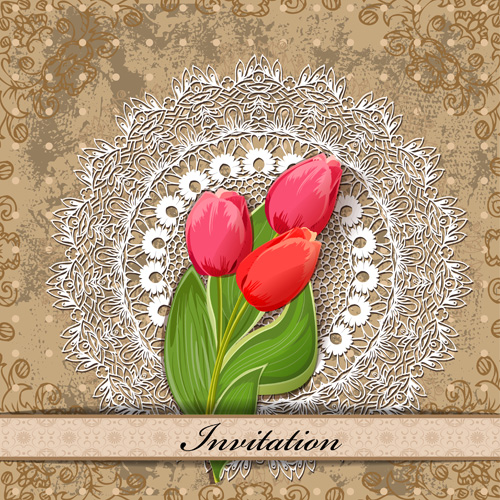 invitation flower cards card 