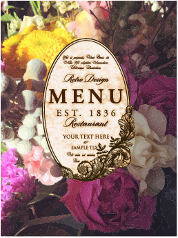 Vintage Style restaurant menu cover 