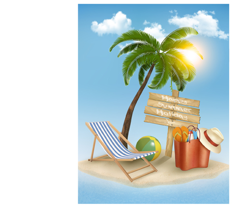 vector graphic summer holidays holiday happy background vector background 