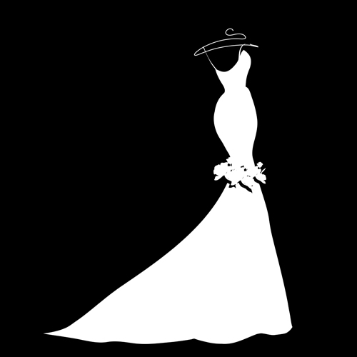 wedding silhouette dress beautiful 