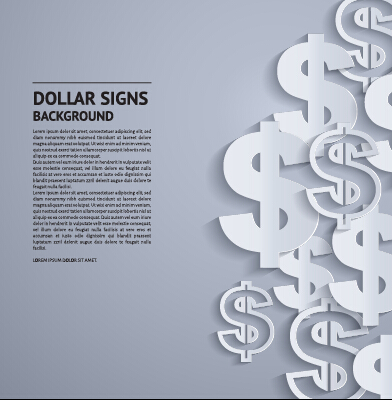 Creative dollar signs background vector 02 