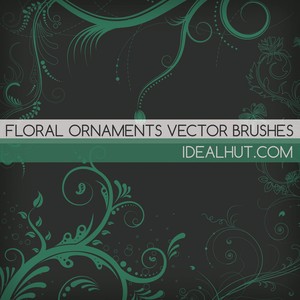 vector Photoshop ornaments floral brushes 