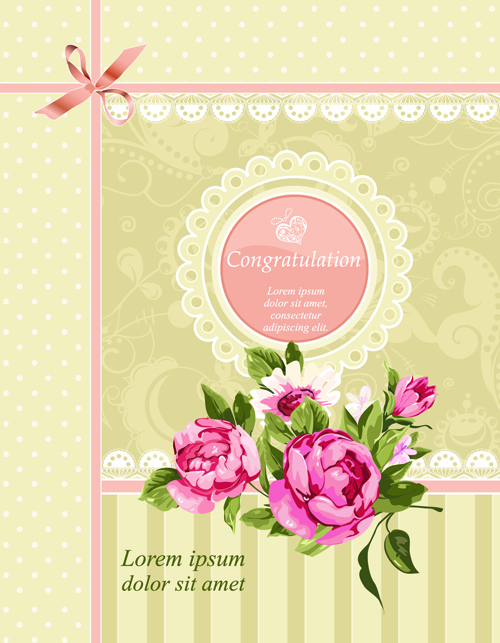 vintage flower congratulation cards card 