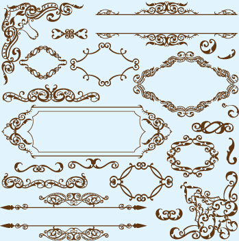 simple ornaments frame borders 