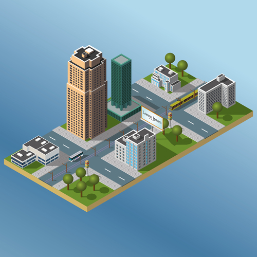 City buildings flat template vector 06 WeLoveSoLo