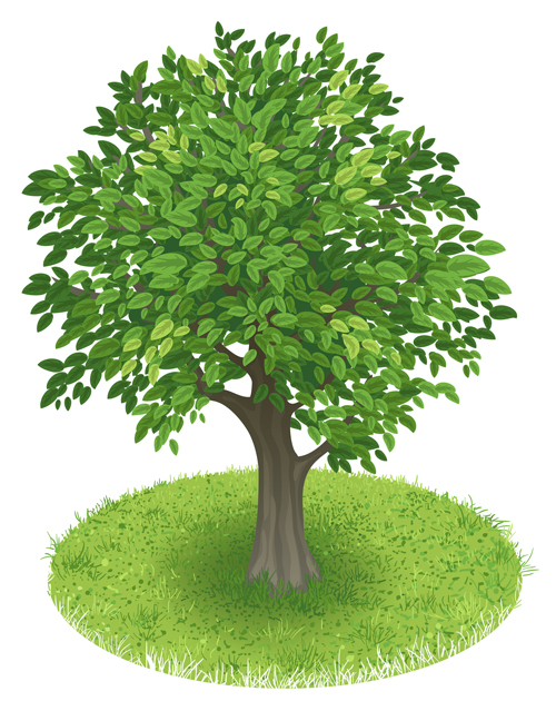 Creative Green Tree Design Vector Graphics 01 Welovesolo