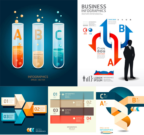 test-tube label portrait label information infographics creative business arrow 