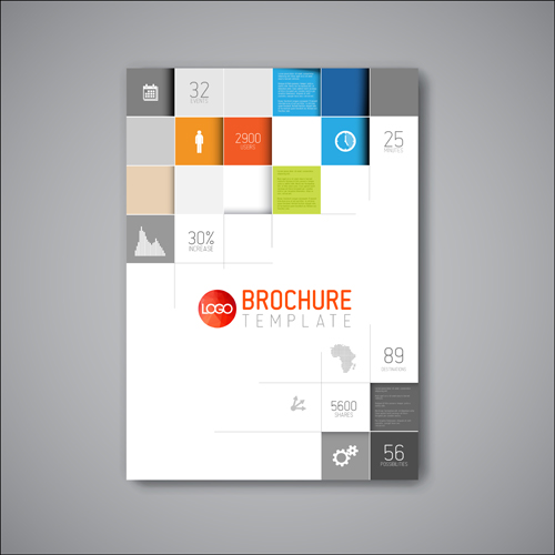 template cover brochure abstract 