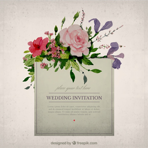 wedding invitation cards flower 