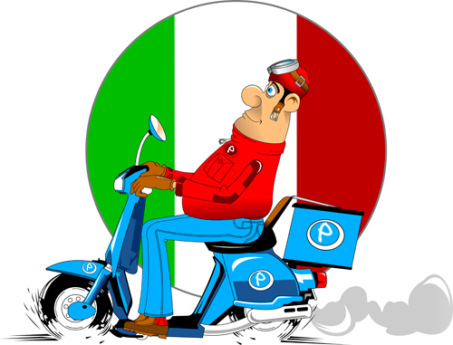 Best pizza delivery cartoon styles vector 02 - WeLoveSoLo