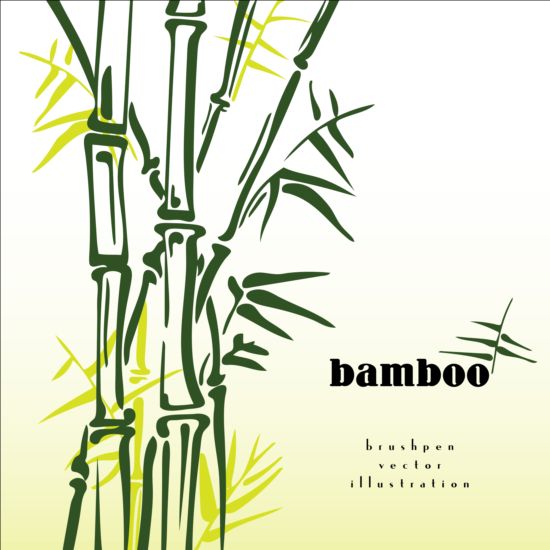 pen illustration brush bamboo background 