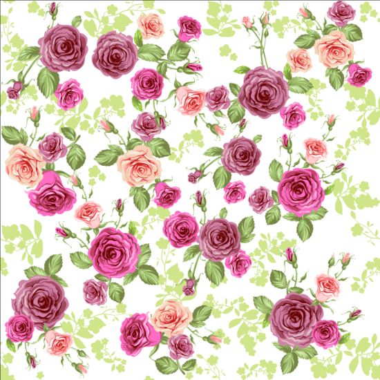 seamless rose pink pattern 