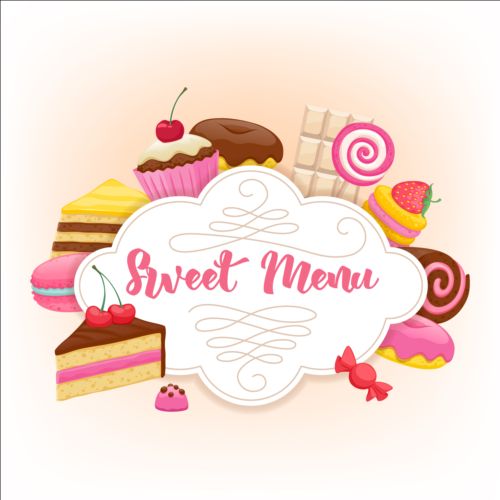 sweet menu design cover 