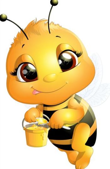 lovely cartoon bee set vectors 20 - WeLoveSoLo