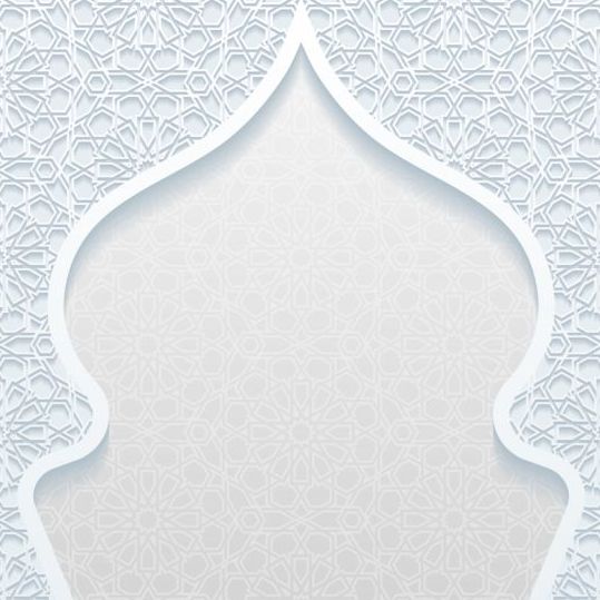 white outline mosque background 