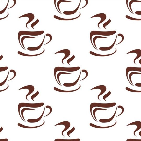 seamless pattern coffee cappuccino 