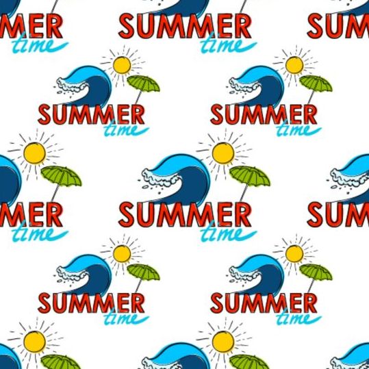 time summer seamless pattern holiday 