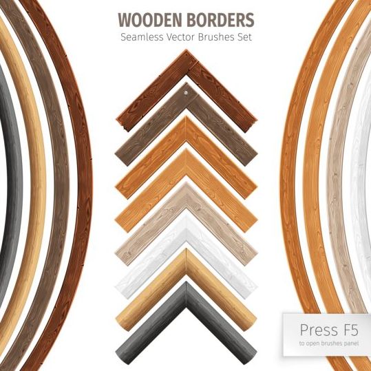 wooden seamless border 