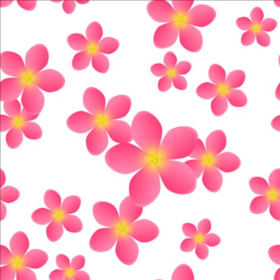 seamless pink pattern flowers 